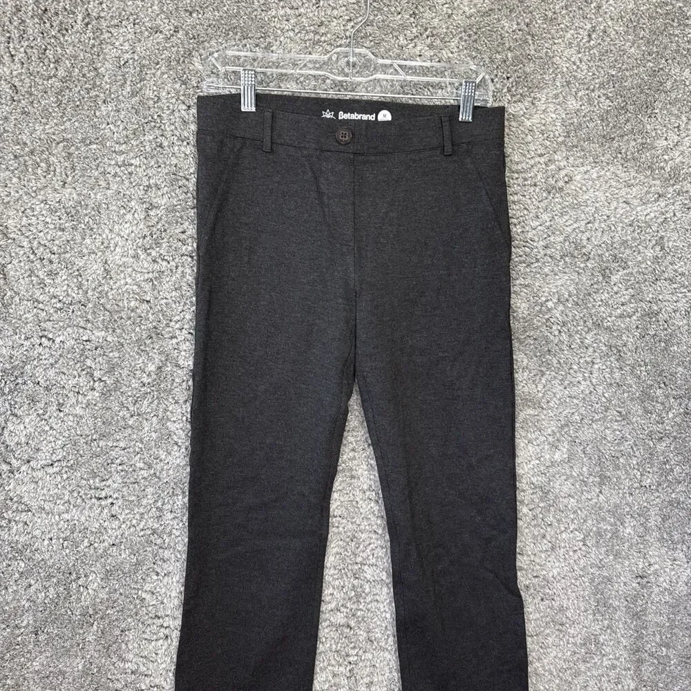 Betabrand Women’s Dress Pants Stretch Heather Gray Medium Petite - Picture 3 of 6